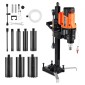 VEVOR Diamond Core Drilling Machine, 20-200 mm Διάμετρος διάτρησης, Stand-Mount Dry and Wet Concrete Drill Rig with 8 Drill Bits, 850 RPM Speed, UNC1 1/4-7 Thread, for Concrete Brick Stone, 3000W