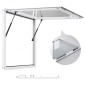 Παράθυρο παραχώρησης VEVOR 92x92 cm, Παράθυρο σέρβις σκελετού από κράμα αλουμινίου για φορτηγό τροφίμων, παράθυρο σερβιρίσματος έως 85 μοιρών με τέντα πόρτα και γάντζο, ανθεκτικό στο νερό της βροχής για ρυμουλκούμενα παραχώρησης