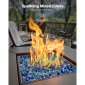 VEVOR Fire Glass, 10 LBS / 4,5 KG Τζάκι Rocks, 1/2-Inch / 12,7 mm Reflective Firepit Glass Rock, High Luster & Smokeless Stone Landscaping for Fire Pit table, Cobalt Blue + Aqua Blue + Clear
