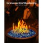 VEVOR Fire Glass, 10 LBS / 4,5 KG Τζάκι Rocks, 1/2-Inch / 12,7 mm Reflective Firepit Glass Rock, High Luster & Smokeless Stone Landscaping for Fire Pit table, Cobalt Blue + Aqua Blue + Clear