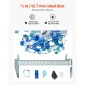 VEVOR Fire Glass, 10 LBS / 4,5 KG Τζάκι Rocks, 1/2-Inch / 12,7 mm Reflective Firepit Glass Rock, High Luster & Smokeless Stone Landscaping for Fire Pit table, Cobalt Blue + Aqua Blue + Clear