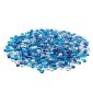 VEVOR Fire Glass, 10LBS / 4,5KG Smokeless & Fireplace Rocks, 3/4-Inch / 19,05 mm Reflektive Firepit Glass Bead, High Luster Stone Landscaping for Fire Pit Table, Cobalt Blue + Caribbean Blue + Clear