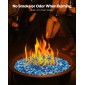 VEVOR Fire Glass, 10LBS / 4,5KG Smokeless & Fireplace Rocks, 3/4-Inch / 19,05 mm Reflektive Firepit Glass Bead, High Luster Stone Landscaping for Fire Pit Table, Cobalt Blue + Caribbean Blue + Clear