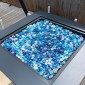 VEVOR Fire Glass, 10LBS / 4,5KG Smokeless & Fireplace Rocks, 3/4-Inch / 19,05 mm Reflektive Firepit Glass Bead, High Luster Stone Landscaping for Fire Pit Table, Cobalt Blue + Caribbean Blue + Clear