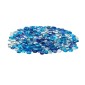VEVOR Fire Glass, 10LBS / 4,5KG Smokeless & Fireplace Rocks, 3/4-Inch / 19,05 mm Reflektive Firepit Glass Bead, High Luster Stone Landscaping for Fire Pit Table, Cobalt Blue + Caribbean Blue + Clear
