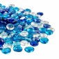 VEVOR Fire Glass, 10LBS / 4,5KG Smokeless & Fireplace Rocks, 3/4-Inch / 19,05 mm Reflektive Firepit Glass Bead, High Luster Stone Landscaping for Fire Pit Table, Cobalt Blue + Caribbean Blue + Clear