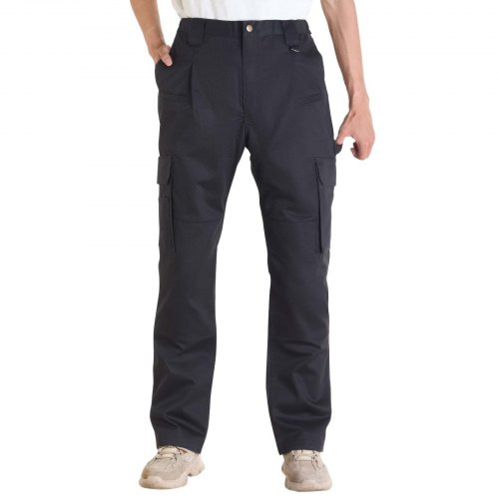 VEVOR FR Pants for Men Flame-Resistant Cargo Pants Multi-Pockets XXL Size Black