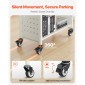 Καρότσι βιβλίων VEVOR Rolling Library, Χωρητικότητα 150 kg, 77 x 38 x 122 cm Καρότσι βιβλιοθήκης, Ράφια σε σχήμα L μονής όψης με ρόδες που κλειδώνουν 76,2 mm, φορτηγό βιβλίου για ράφια σπιτιού γραφείου και σχολείου, λευκό