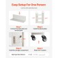 Καρότσι βιβλίων VEVOR Rolling Library, Χωρητικότητα 150 kg, 77 x 38 x 122 cm Καρότσι βιβλιοθήκης, Ράφια σε σχήμα L μονής όψης με ρόδες που κλειδώνουν 76,2 mm, φορτηγό βιβλίου για ράφια σπιτιού γραφείου και σχολείου, λευκό