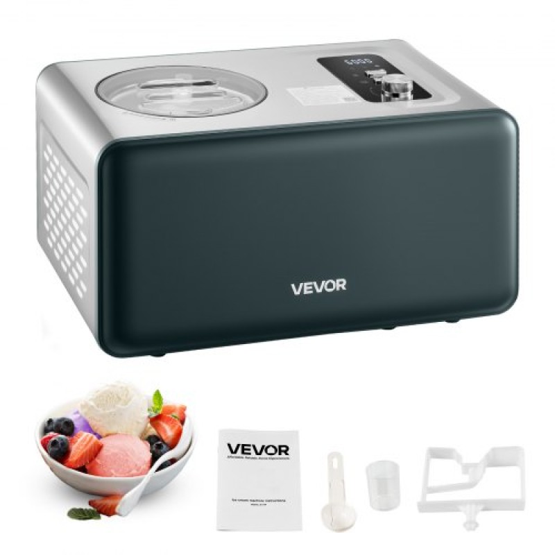 VEVOR 1.5 QT Automatic Ice Cream Maker with Built-in Compressor No Pre-freezing