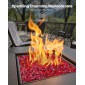 VEVOR Fire Glass, 10 LBS / 4,5 KG Βράχοι τζακιού χωρίς καπνό & ανθεκτικά σε υψηλή θερμοκρασία, 3/4 ιντσών / 19,05 mm Reflektive Firepit Glass Rock, High Luster Stone Landscaping for Fire Pit Table, κόκκινο