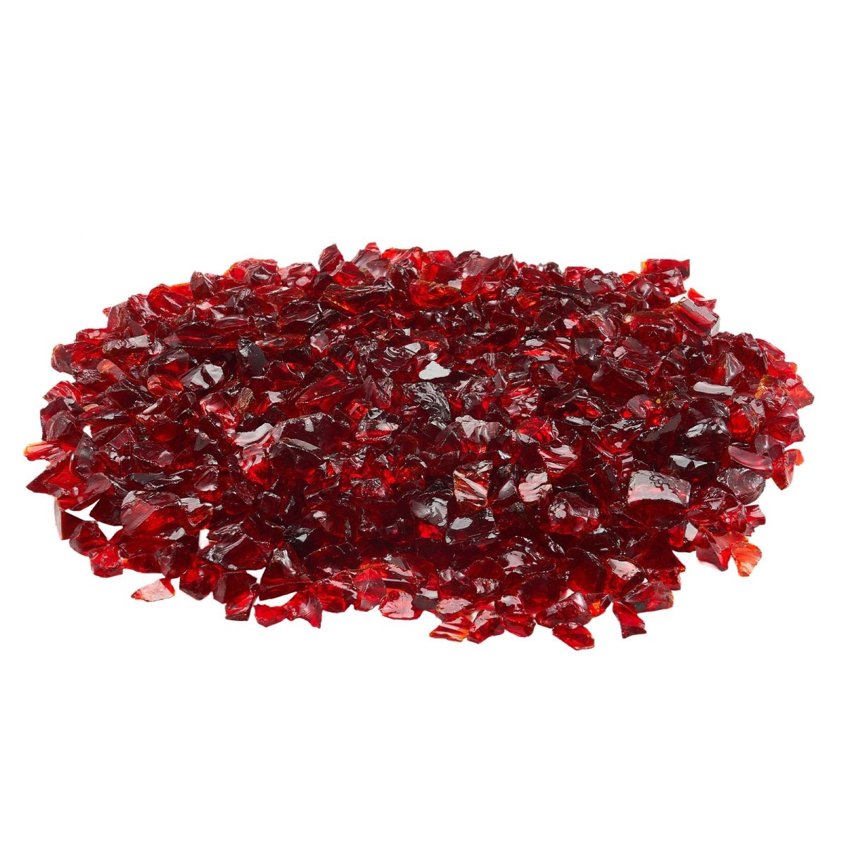 VEVOR Fire Glass, 10 LBS / 4,5 KG Βράχοι τζακιού χωρίς καπνό & ανθεκτικά σε υψηλή θερμοκρασία, 3/4 ιντσών / 19,05 mm Reflektive Firepit Glass Rock, High Luster Stone Landscaping for Fire Pit Table, κόκκινο