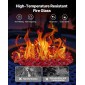 VEVOR Fire Glass, 10 LBS / 4,5 KG Βράχοι τζακιού χωρίς καπνό & ανθεκτικά σε υψηλή θερμοκρασία, 3/4 ιντσών / 19,05 mm Reflektive Firepit Glass Rock, High Luster Stone Landscaping for Fire Pit Table, κόκκινο