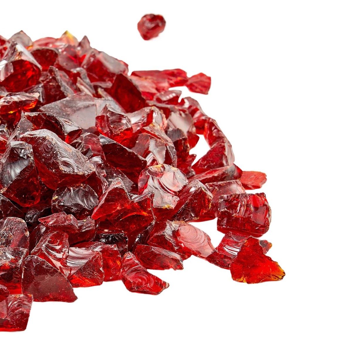 VEVOR Fire Glass, 10 LBS / 4,5 KG Βράχοι τζακιού χωρίς καπνό & ανθεκτικά σε υψηλή θερμοκρασία, 3/4 ιντσών / 19,05 mm Reflektive Firepit Glass Rock, High Luster Stone Landscaping for Fire Pit Table, κόκκινο