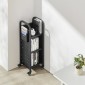 Καρότσι βιβλίων VEVOR Rolling Library, Χωρητικότητα 100 kg, 32 x 35 x 93,5 cm Καρότσι βιβλιοθήκης, Ράφια σε σχήμα L μονής όψης με ρόδες που κλειδώνουν 50,8 mm, φορτηγό βιβλίων για ράφια σπιτιού γραφείου και σχολείου, Μαύρο