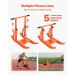 VEVOR Weight Sled, Steel Power Sled, Fitness Training Sleds for Athletic Exercise Improvement Speed, Εξοπλισμός προπόνησης με ρυθμιζόμενη λαβή ύψους, συμβατό με πλάκες βάρους 25/51 mm, πορτοκαλί