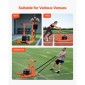 VEVOR Weight Sled, Steel Power Sled, Fitness Training Sleds for Athletic Exercise Improvement Speed, Εξοπλισμός προπόνησης με ρυθμιζόμενη λαβή ύψους, συμβατό με πλάκες βάρους 25/51 mm, πορτοκαλί