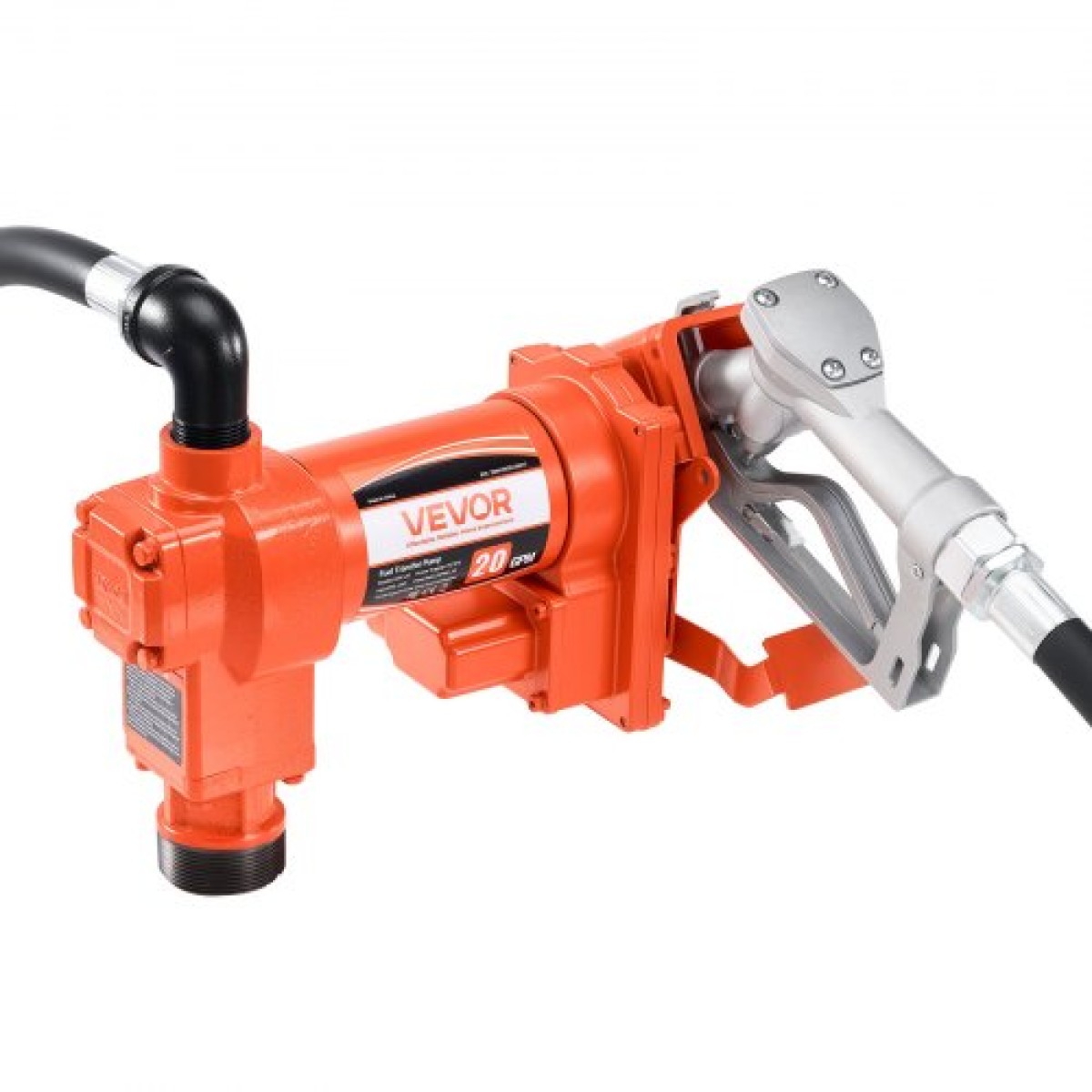 Αντλία μεταφοράς καυσίμου VEVOR, 12V DC 76 L/min (20 GPM) 186W (1/4 HP) Αντλία ντίζελ, αντλίες εξαγωγής με χειροκίνητο ακροφύσιο, σωλήνα εκκένωσης και σωλήνα αναρρόφησης, για βενζίνη, ντίζελ, κηροζίνη, μείγματα αιθανόλης-μεθανόλης και βιολογικά