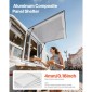 Παράθυρο παραχώρησης VEVOR 92x92 cm, Παράθυρο σέρβις από κράμα αλουμινίου για φορτηγό τροφίμων, παράθυρο σερβιρίσματος έως 85 μοιρών με 4 συρόμενα παράθυρα, τέντα πόρτα και γάντζο, για ρυμουλκούμενα παραχώρησης