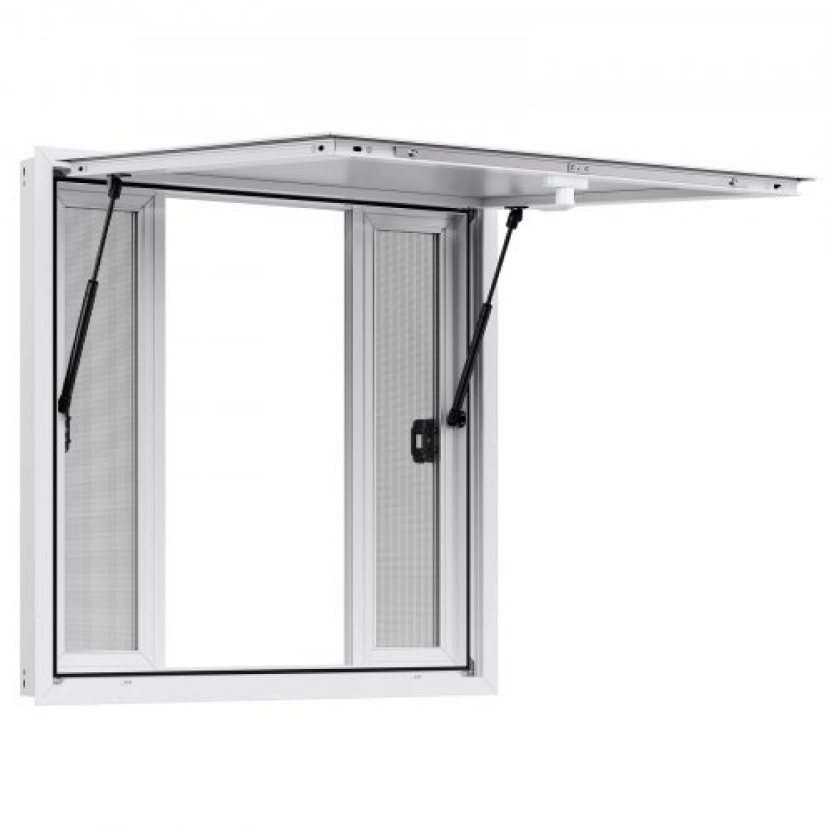 Παράθυρο παραχώρησης VEVOR 92x92 cm, Παράθυρο σέρβις από κράμα αλουμινίου για φορτηγό τροφίμων, παράθυρο σερβιρίσματος έως 85 μοιρών με 4 συρόμενα παράθυρα, τέντα πόρτα και γάντζο, για ρυμουλκούμενα παραχώρησης