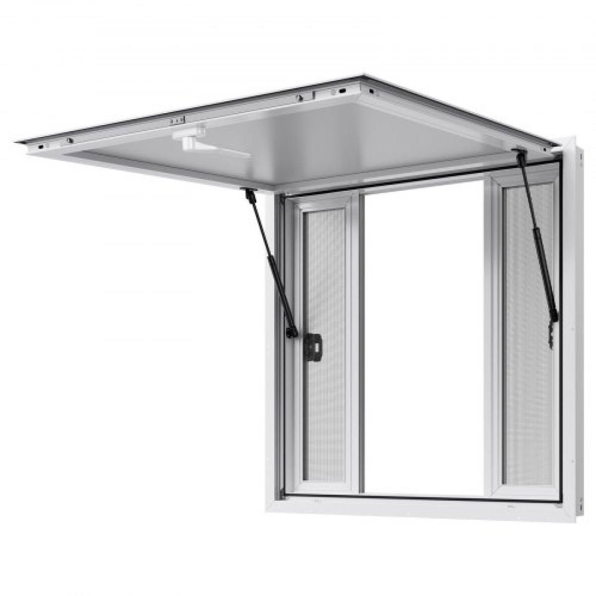 Παράθυρο παραχώρησης VEVOR 92x92 cm, Παράθυρο σέρβις από κράμα αλουμινίου για φορτηγό τροφίμων, παράθυρο σερβιρίσματος έως 85 μοιρών με 4 συρόμενα παράθυρα, τέντα πόρτα και γάντζο, για ρυμουλκούμενα παραχώρησης