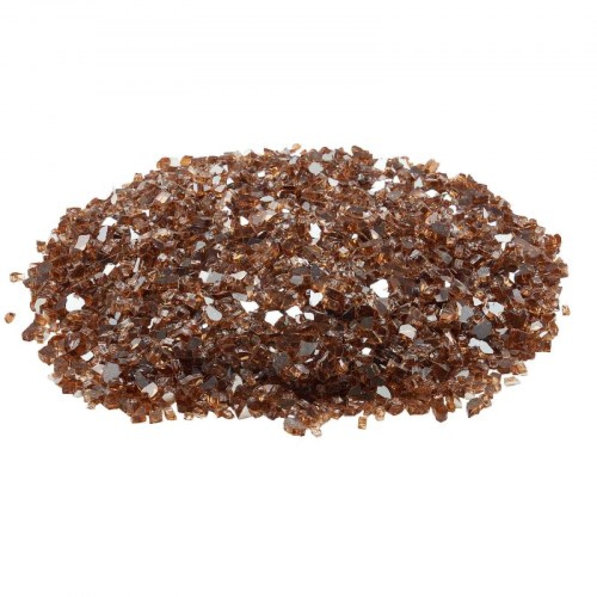 VEVOR Fire Glass, 10 LBS / 4,5 KG Βράχοι τζακιού ανθεκτικοί σε υψηλή θερμοκρασία, 1/4 ίντσας / 6,35 mm Reflective & Smokeless Firepit Glass Rock, High Luster Stone Landscaping for Fire Pit Table, Copper