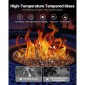 VEVOR Fire Glass, 10 LBS / 4,5 KG Βράχοι τζακιού ανθεκτικοί σε υψηλή θερμοκρασία, 1/4 ίντσας / 6,35 mm Reflective & Smokeless Firepit Glass Rock, High Luster Stone Landscaping for Fire Pit Table, Copper