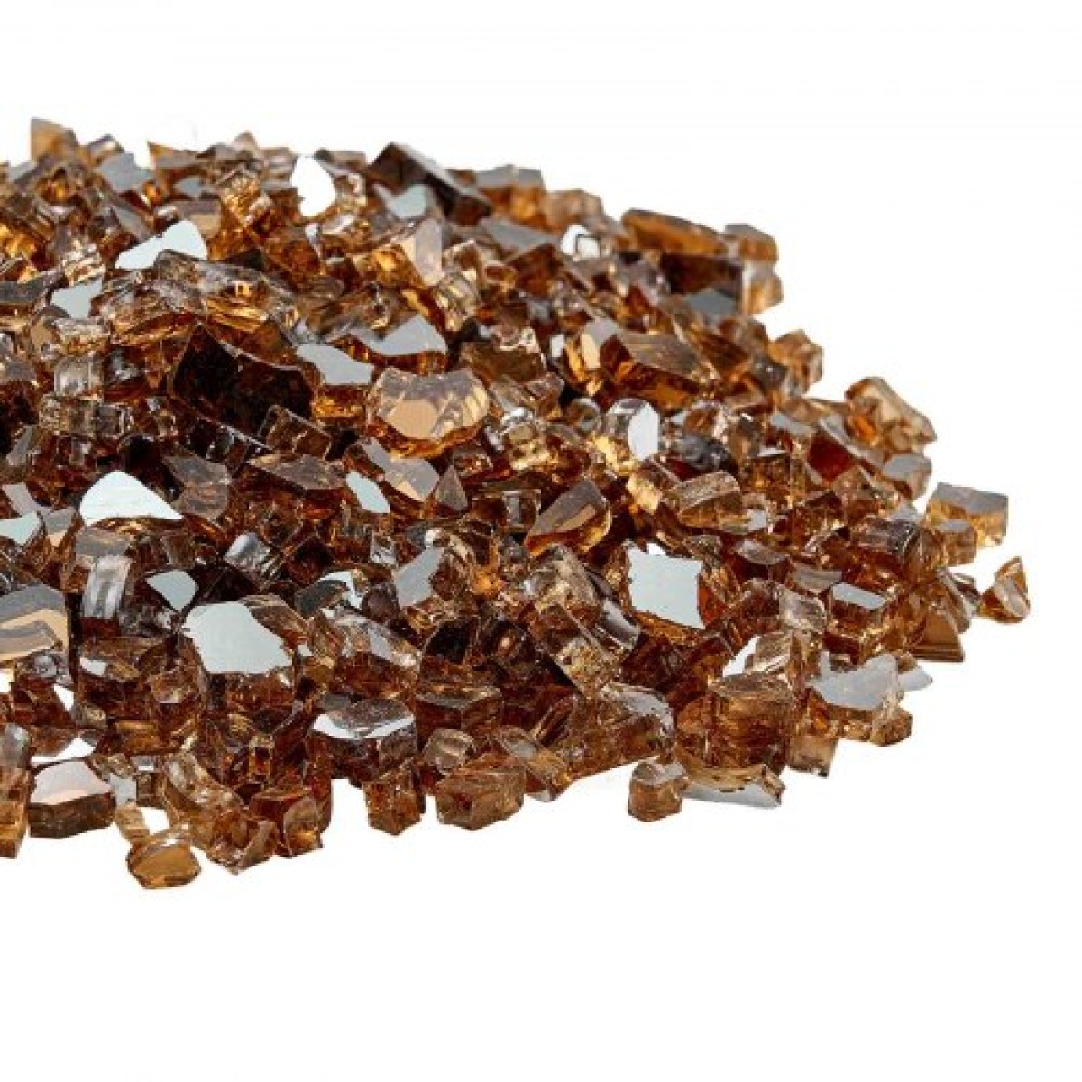 VEVOR Fire Glass, 10 LBS / 4,5 KG Βράχοι τζακιού ανθεκτικοί σε υψηλή θερμοκρασία, 1/4 ίντσας / 6,35 mm Reflective & Smokeless Firepit Glass Rock, High Luster Stone Landscaping for Fire Pit Table, Copper