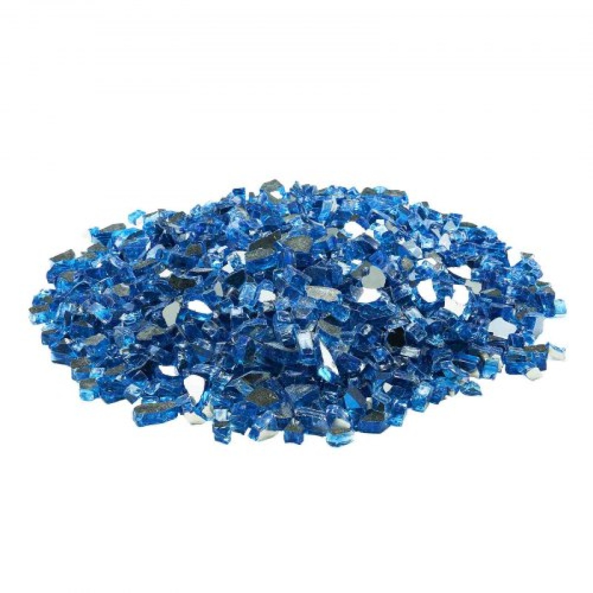 VEVOR Fire Glass, 10LBS / 4,5KG Βράχοι τζακιού ανθεκτικοί σε υψηλή θερμοκρασία, 1/2 ίντσας / 12,7 mm Reflective & Smokeless Firepit Glass Rock, High Luster Stone Landscaping for Fire Pit Table, Pacific Blue
