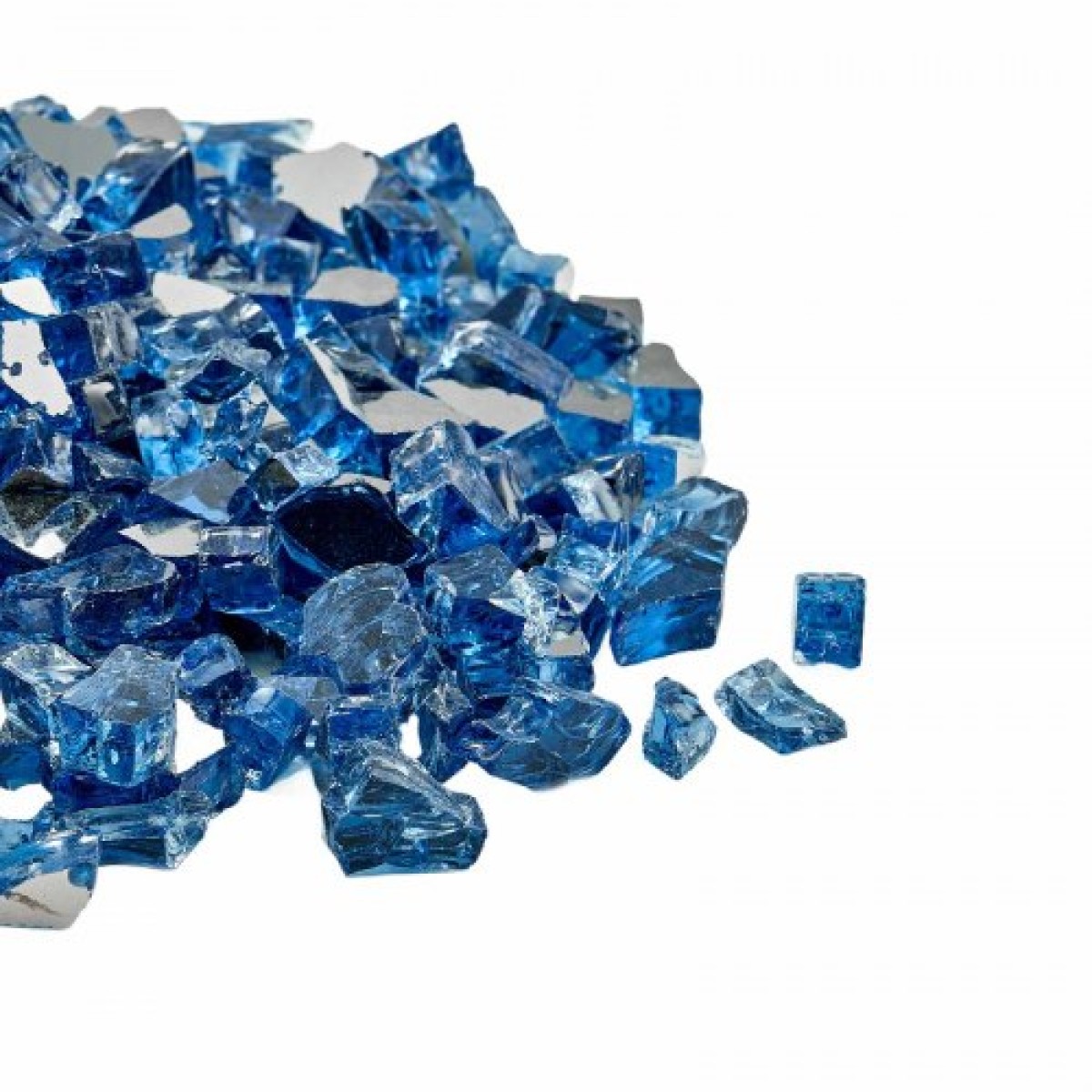 VEVOR Fire Glass, 10LBS / 4,5KG Βράχοι τζακιού ανθεκτικοί σε υψηλή θερμοκρασία, 1/2 ίντσας / 12,7 mm Reflective & Smokeless Firepit Glass Rock, High Luster Stone Landscaping for Fire Pit Table, Pacific Blue