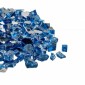VEVOR Fire Glass, 10LBS / 4,5KG Βράχοι τζακιού ανθεκτικοί σε υψηλή θερμοκρασία, 1/2 ίντσας / 12,7 mm Reflective & Smokeless Firepit Glass Rock, High Luster Stone Landscaping for Fire Pit Table, Pacific Blue