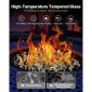 VEVOR Fire Glass, 10 LBS / 4,5 KG Ανθεκτικά σε υψηλές θερμοκρασίες πέτρες τζακιού, 1/2 ίντσας / 12,7 mm Reflektive Firepit Glass Rock, High Luster Stone Landscaping for Fire Pit table, Copper + Clear + Gold