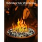 VEVOR Fire Glass, 10 LBS / 4,5 KG Ανθεκτικά σε υψηλές θερμοκρασίες πέτρες τζακιού, 1/2 ίντσας / 12,7 mm Reflektive Firepit Glass Rock, High Luster Stone Landscaping for Fire Pit table, Copper + Clear + Gold