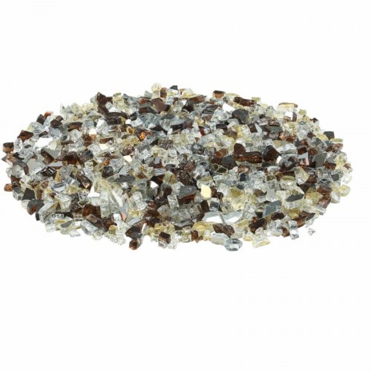 VEVOR Fire Glass, 10 LBS / 4,5 KG Ανθεκτικά σε υψηλές θερμοκρασίες πέτρες τζακιού, 1/2 ίντσας / 12,7 mm Reflektive Firepit Glass Rock, High Luster Stone Landscaping for Fire Pit table, Copper + Clear + Gold