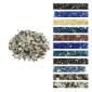 VEVOR Fire Glass, 10 LBS / 4,5 KG Ανθεκτικά σε υψηλές θερμοκρασίες πέτρες τζακιού, 1/2 ίντσας / 12,7 mm Reflektive Firepit Glass Rock, High Luster Stone Landscaping for Fire Pit table, Copper + Clear + Gold