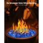 VEVOR Fire Glass, 10LBS / 4,5KG Βράχοι τζακιού ανθεκτικοί σε υψηλές θερμοκρασίες, 1/2 ίντσας / 12,7 mm Reflective & Smokeless Firepit Glass Rock, High Luster Stone Landscaping for Fire Pit Table, Cobalt Blue