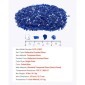 VEVOR Fire Glass, 10LBS / 4,5KG Βράχοι τζακιού ανθεκτικοί σε υψηλές θερμοκρασίες, 1/2 ίντσας / 12,7 mm Reflective & Smokeless Firepit Glass Rock, High Luster Stone Landscaping for Fire Pit Table, Cobalt Blue