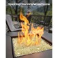 VEVOR Fire Glass, 10 LBS / 4,5 KG Βράχοι τζακιού ανθεκτικοί σε υψηλές θερμοκρασίες, 1/2 ίντσας / 12,7 mm ανακλαστικός & άκαπνος γυάλινος βράχος, πέτρα υψηλής λάμψης εξωραϊσμού για τραπέζι πυρκαγιάς, χρυσός