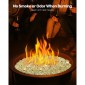 VEVOR Fire Glass, 10 LBS / 4,5 KG Βράχοι τζακιού ανθεκτικοί σε υψηλές θερμοκρασίες, 1/2 ίντσας / 12,7 mm ανακλαστικός & άκαπνος γυάλινος βράχος, πέτρα υψηλής λάμψης εξωραϊσμού για τραπέζι πυρκαγιάς, χρυσός