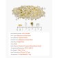 VEVOR Fire Glass, 10 LBS / 4,5 KG Βράχοι τζακιού ανθεκτικοί σε υψηλές θερμοκρασίες, 1/2 ίντσας / 12,7 mm ανακλαστικός & άκαπνος γυάλινος βράχος, πέτρα υψηλής λάμψης εξωραϊσμού για τραπέζι πυρκαγιάς, χρυσός