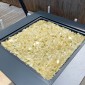 VEVOR Fire Glass, 10 LBS / 4,5 KG Βράχοι τζακιού ανθεκτικοί σε υψηλές θερμοκρασίες, 1/2 ίντσας / 12,7 mm ανακλαστικός & άκαπνος γυάλινος βράχος, πέτρα υψηλής λάμψης εξωραϊσμού για τραπέζι πυρκαγιάς, χρυσός