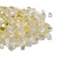 VEVOR Fire Glass, 10 LBS / 4,5 KG Βράχοι τζακιού ανθεκτικοί σε υψηλές θερμοκρασίες, 1/2 ίντσας / 12,7 mm ανακλαστικός & άκαπνος γυάλινος βράχος, πέτρα υψηλής λάμψης εξωραϊσμού για τραπέζι πυρκαγιάς, χρυσός