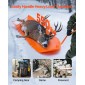 VEVOR Deer Drag Sled, 185 x 58 cm, 250 kg Heavy Duty Yard Utility Sled, Ανθεκτικό στο σχίσιμο PE Drag Glider Mat με σχοινιά & λαβή, Thickened Game Hauler για Καυσόξυλα Ψάρεμα στον Πάγο Κυνήγι