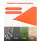 VEVOR Deer Drag Sled, 185 x 58 cm, 250 kg Heavy Duty Yard Utility Sled, Ανθεκτικό στο σχίσιμο PE Drag Glider Mat με σχοινιά & λαβή, Thickened Game Hauler για Καυσόξυλα Ψάρεμα στον Πάγο Κυνήγι