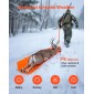 VEVOR Deer Drag Sled, 185 x 58 cm, 250 kg Heavy Duty Yard Utility Sled, Ανθεκτικό στο σχίσιμο PE Drag Glider Mat με σχοινιά & λαβή, Thickened Game Hauler για Καυσόξυλα Ψάρεμα στον Πάγο Κυνήγι