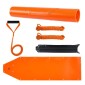 VEVOR Deer Drag Sled, 185 x 58 cm, 250 kg Heavy Duty Yard Utility Sled, Ανθεκτικό στο σχίσιμο PE Drag Glider Mat με σχοινιά & λαβή, Thickened Game Hauler για Καυσόξυλα Ψάρεμα στον Πάγο Κυνήγι