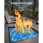 VEVOR Fire Glass, 10 LBS / 4,5 KG Τζάκι Rocks, 3/4-Inch / 19,05 mm Reflective Firepit Glass Rock, High Luster Stone Landscaping for Fire Pit Table, Aqua Blue + Caribbean Blue + Aqua Green