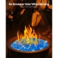 VEVOR Fire Glass, 10 LBS / 4,5 KG Τζάκι Rocks, 3/4-Inch / 19,05 mm Reflective Firepit Glass Rock, High Luster Stone Landscaping for Fire Pit Table, Aqua Blue + Caribbean Blue + Aqua Green