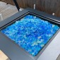 VEVOR Fire Glass, 10 LBS / 4,5 KG Τζάκι Rocks, 3/4-Inch / 19,05 mm Reflective Firepit Glass Rock, High Luster Stone Landscaping for Fire Pit Table, Aqua Blue + Caribbean Blue + Aqua Green