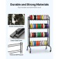Ράφι αποθήκευσης νήματος VEVOR 3D Printer, ράφι αποθήκευσης βαρέως τύπου 4 επιπέδων, ράφια συγκράτησης κυλιόμενων νημάτων με ρόδες, νήματα οργανωμένα για σταθμό τρισδιάστατης εκτύπωσης, γραφείο, εργαστήριο (μόνο σε ράφι)